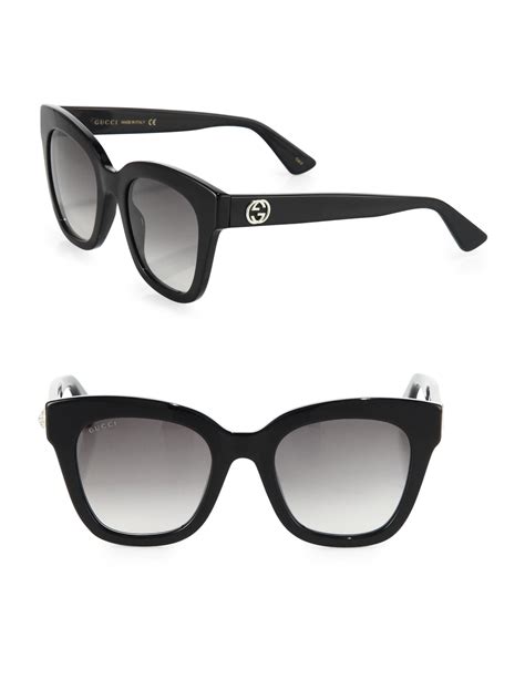 gucci 50mm square cat eye sunglasses|gucci cat eye glasses frames.